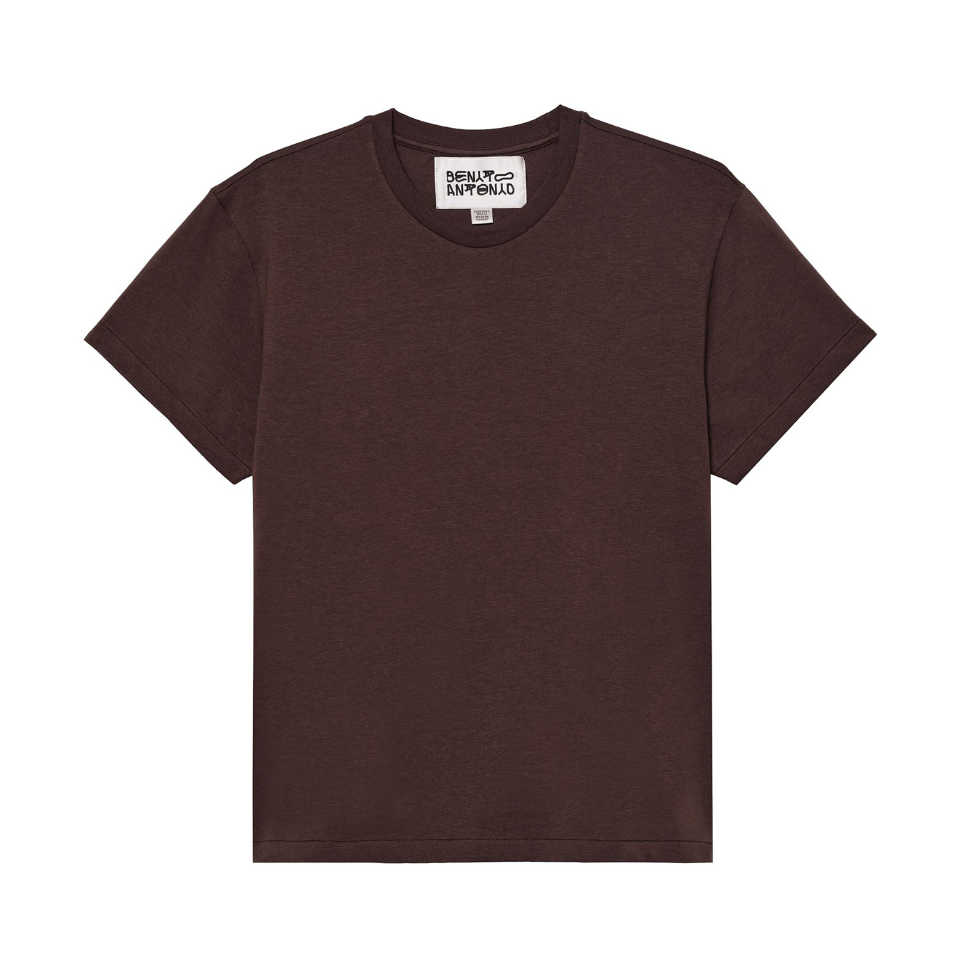 Футболка Zara Benito Antonio Collection Slim Cropped Fit, коричневый — фото 3