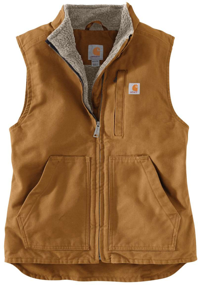 Жилет женский Carhartt Sherpa Lined Mock Neck, коричневый - фото