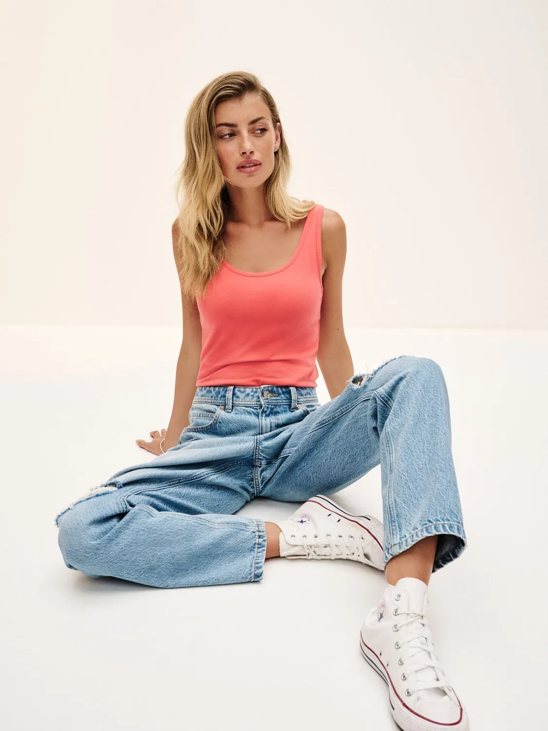 Топ на толстых бретелях Peach Pink Next, персиковый розовый — фото 3