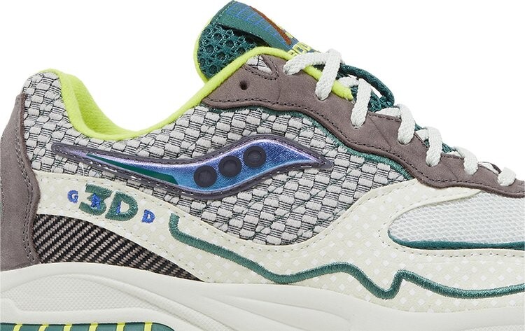 Кроссовки Saucony Bodega x 3D Grid Hurricane Loyal to the Sport, кремовый — фото 2