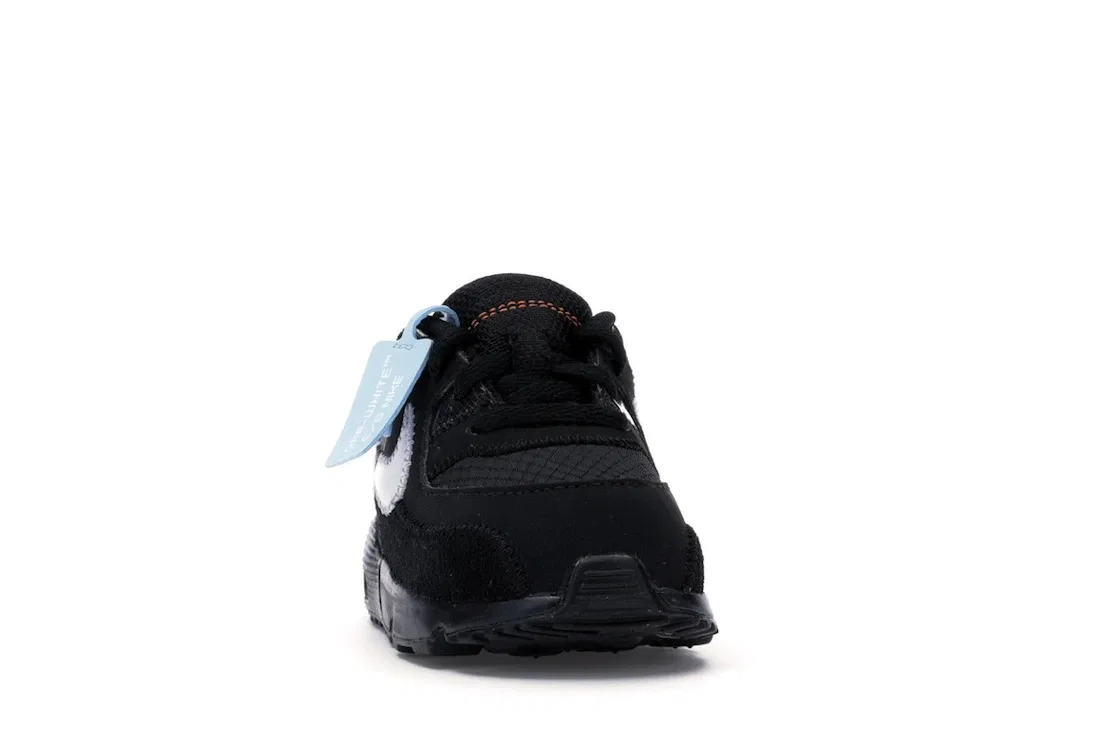 Детские кроссовки Lifestyle с деконструированным дизайном Nike Air Max 90, Black/White-Cone-Black — фото 2