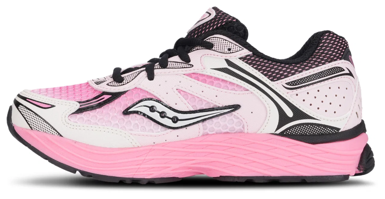 Детские кроссовки для девочек с ретро-дизайном Saucony Omni 9, Salmon Black — фото 2