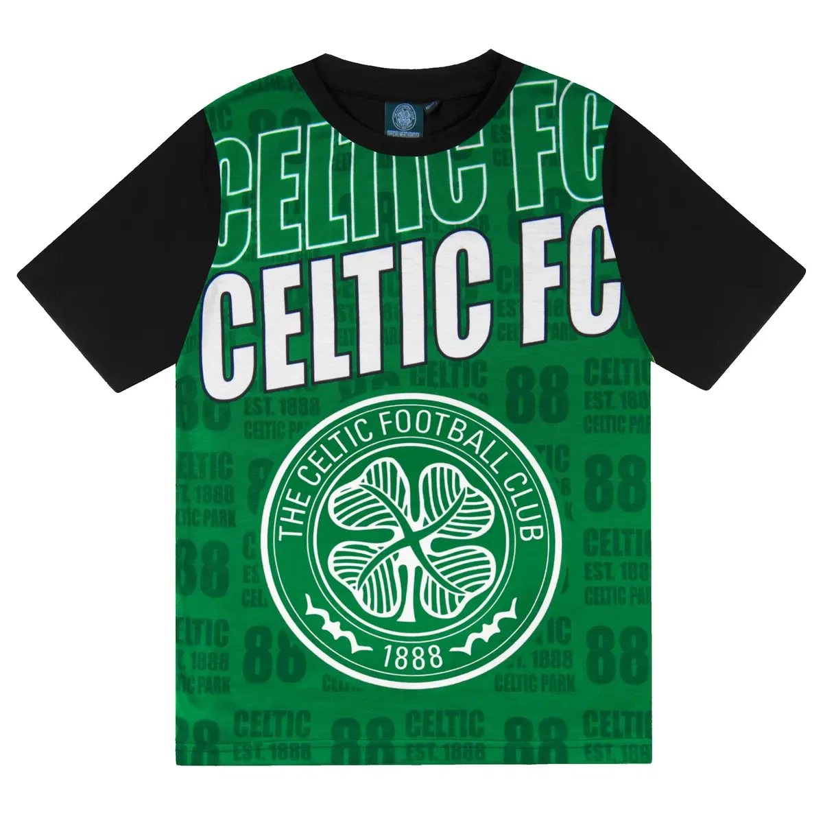 Детский комплект пижамы с коротким рукавом Celtic Fc, Green — фото 2