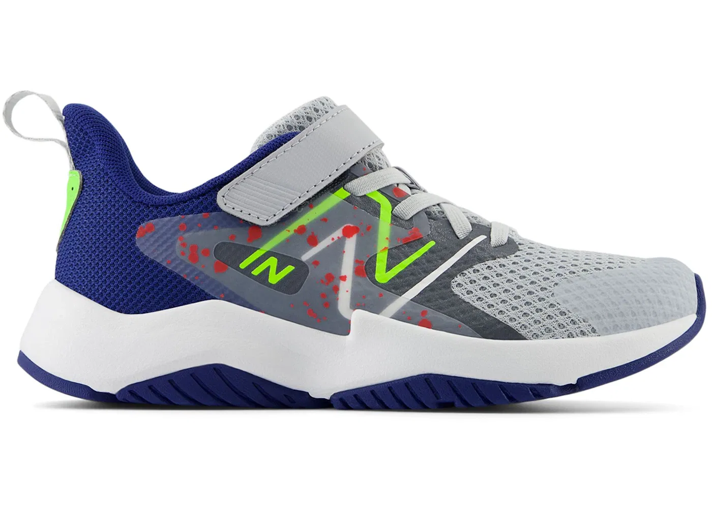 Детские кроссовки с шнурками-бингл Rave Run v2 New Balance, цвет Granite/Inkwell/Pixel Green
