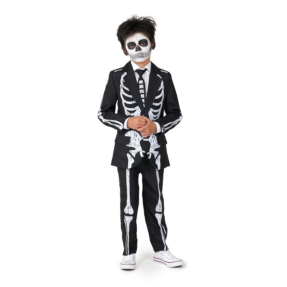 

Костюм Meister Skeleton Grunge Black Halloween для мальчиков 4–16 лет Suitmeister, черный