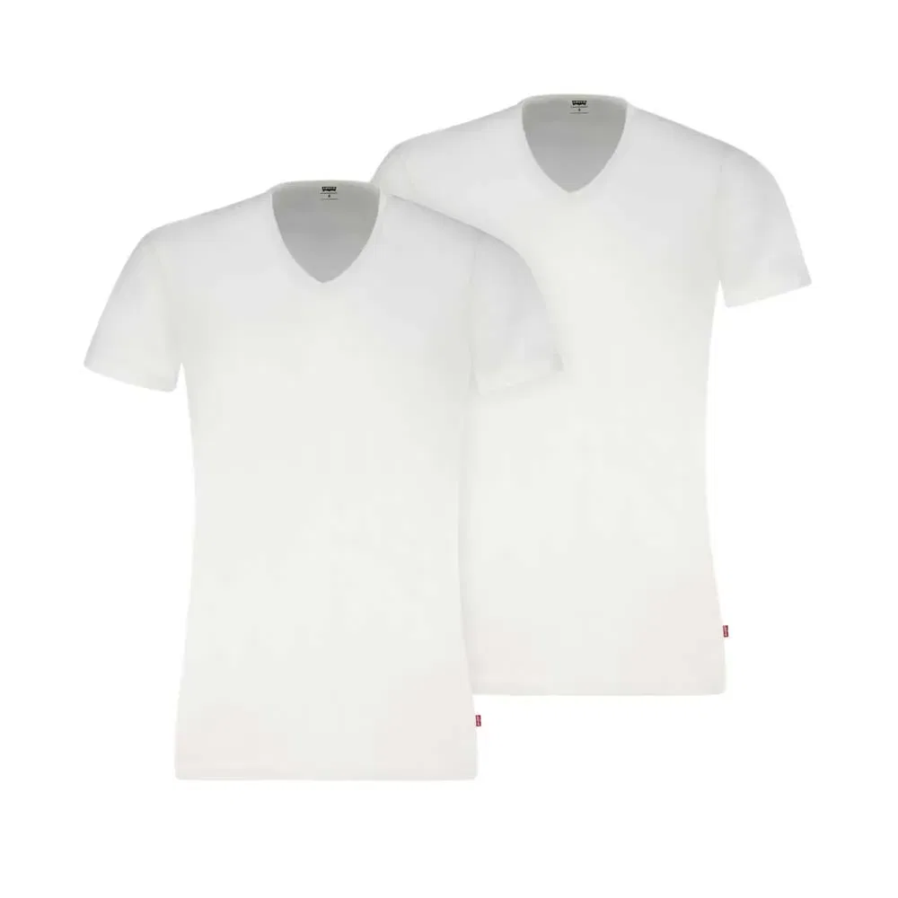 Мужской комплект футболок с V-образным вырезом и коротким рукавом Levi's, White