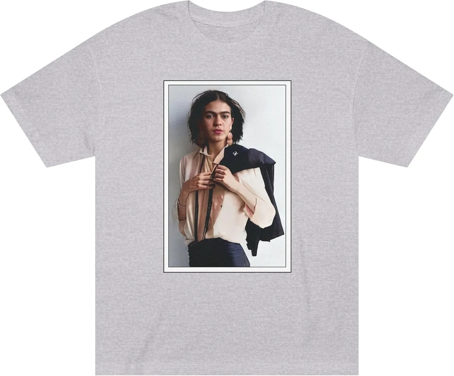 Унисекс футболка с ретро-принтом American Apparel 1301, Athletic Heather