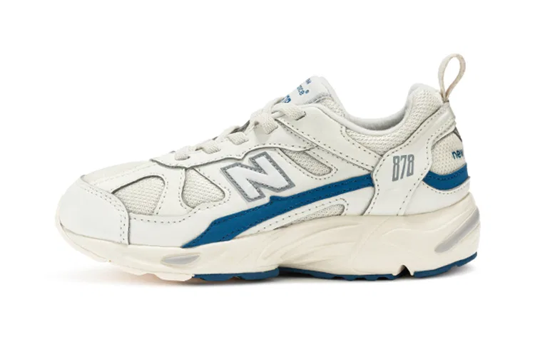 Детские кроссовки с кожаными вставками New Balance NB 878, Milk White