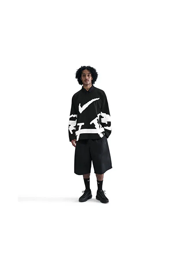 Женская футболка с длинным рукавом, с принтом Nike, Black