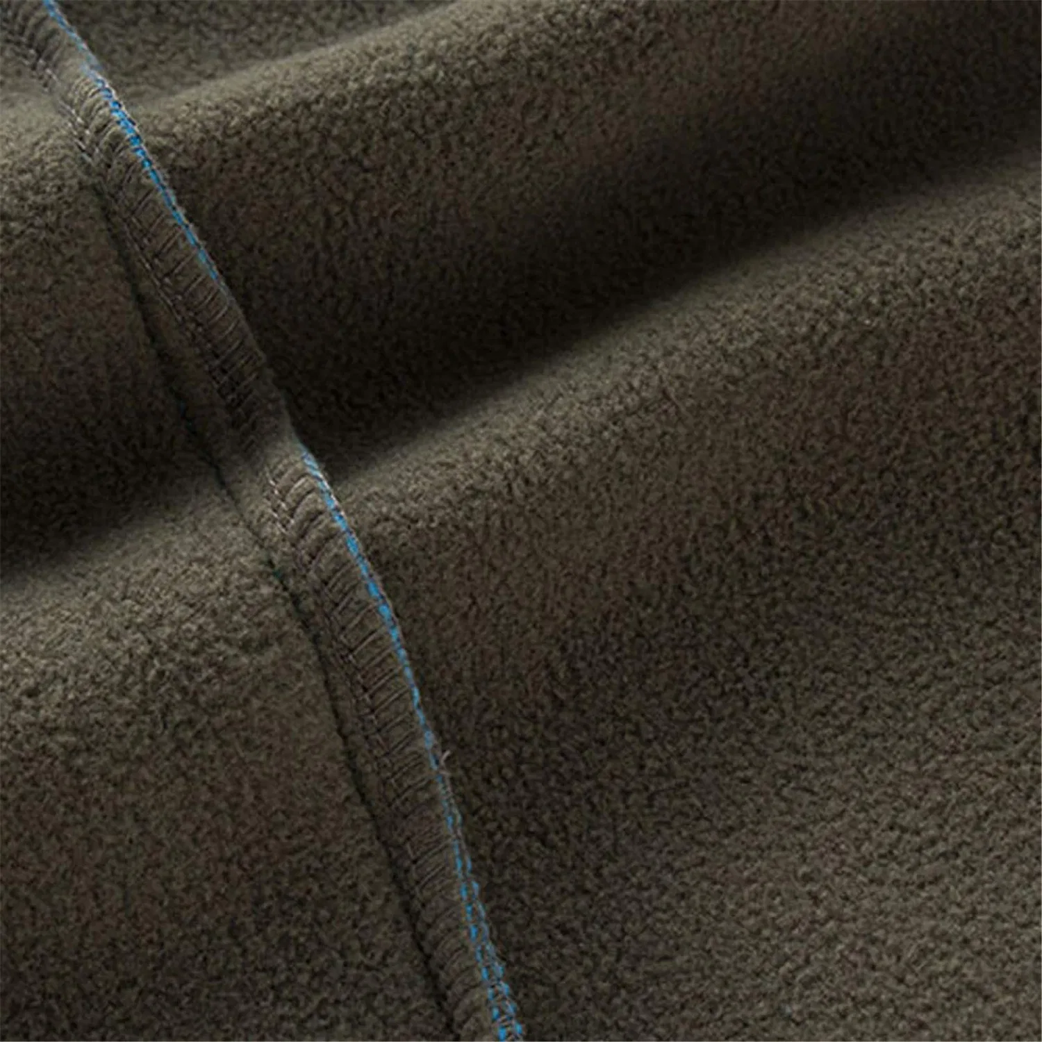 Мужская флисовая куртка с воротником-стойкой Teddy Fleece, w03-army green — фото 4