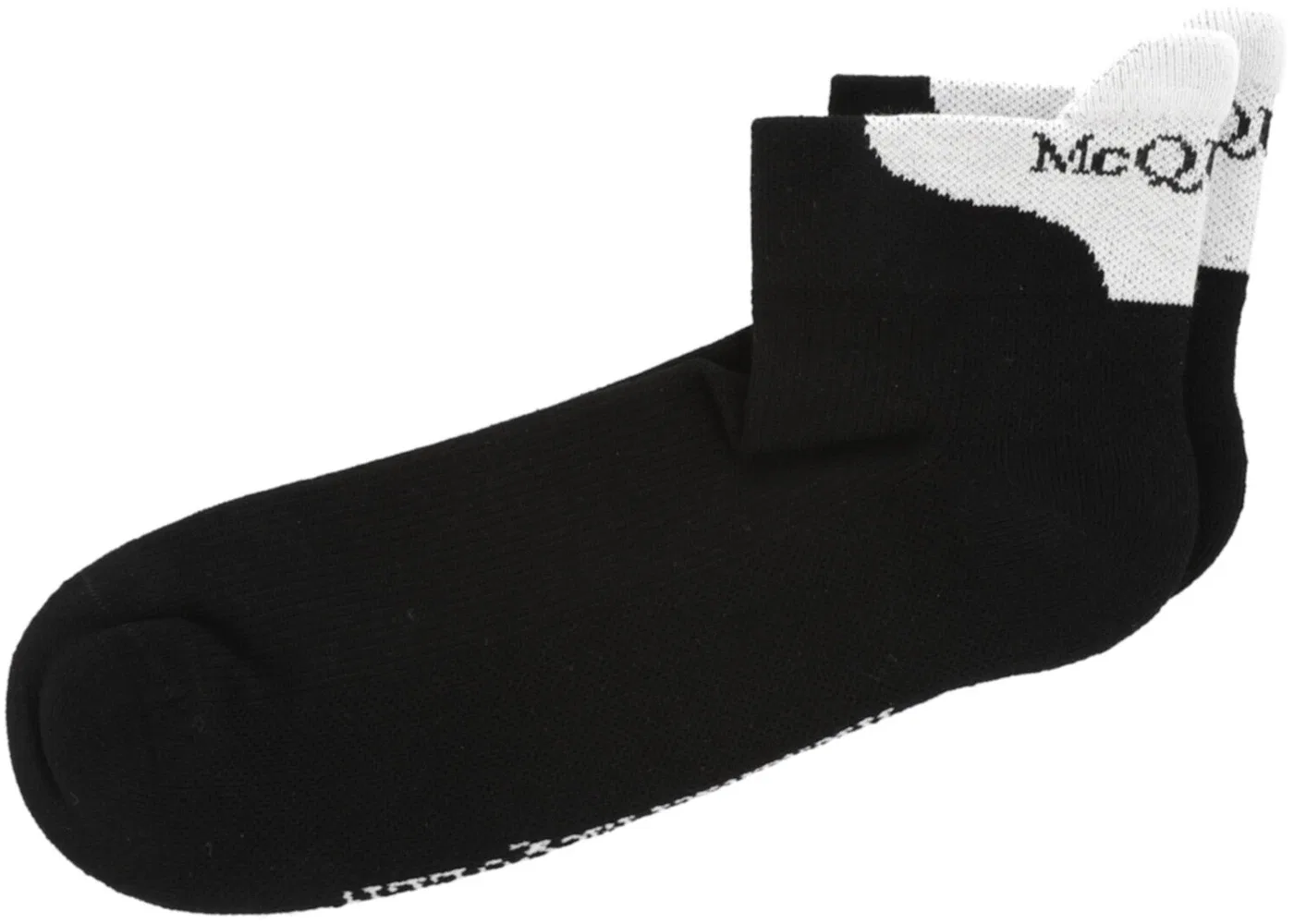 Мужские носки Alexander McQueen Signature Knit Socks, Black Ivory — фото 2