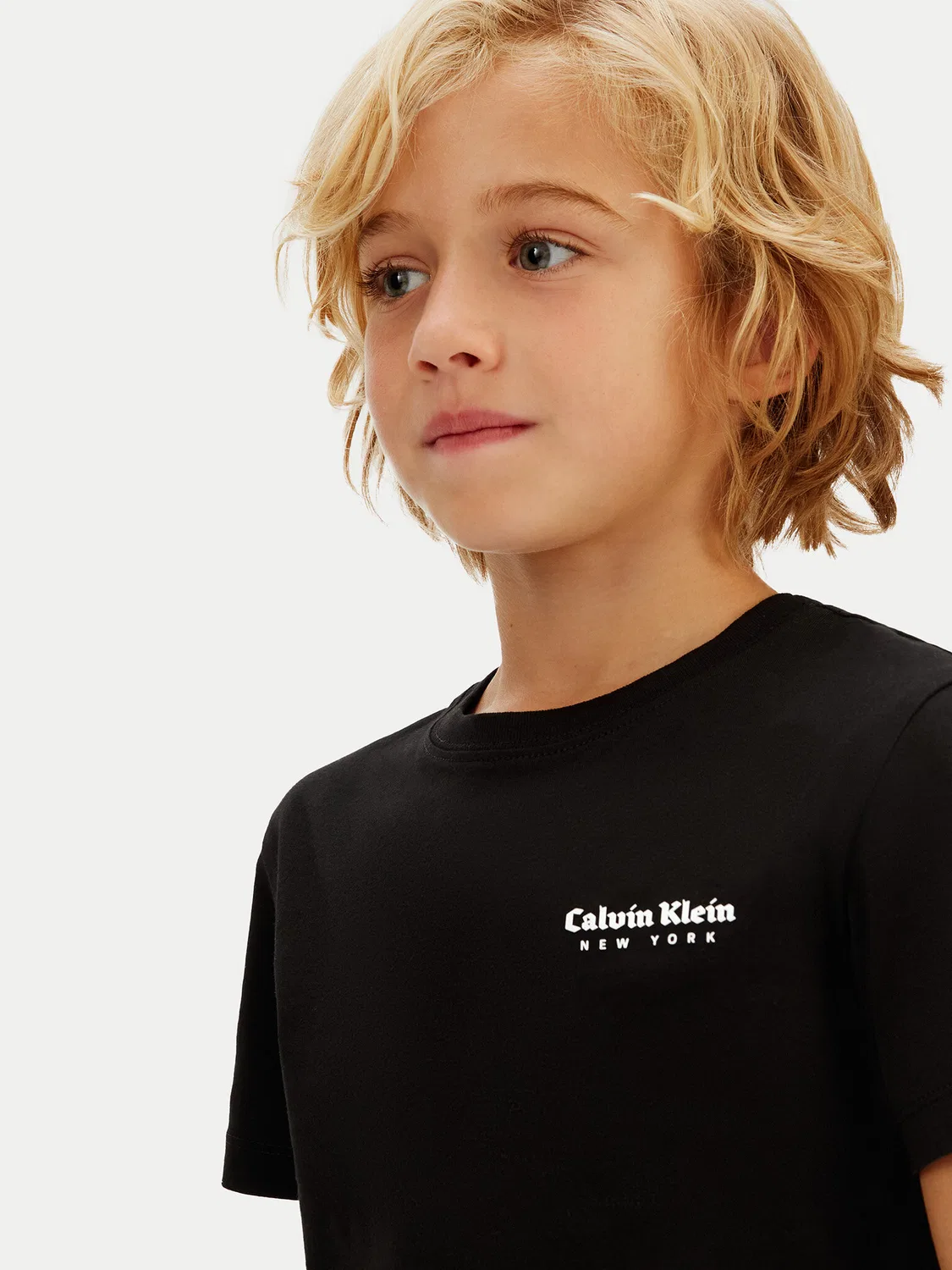 Футболка стандартного кроя для мальчика Minimal Logo Calvin Klein Jeans, черный — фото 4