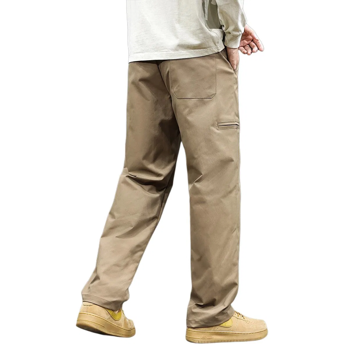 Детские широкие брюки свободного кроя Tonlion, Цвет Dark Khaki — фото 3