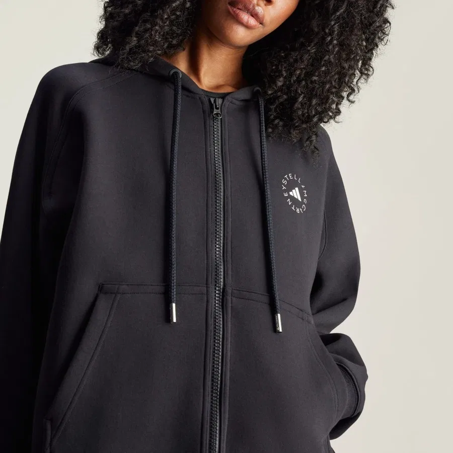 Худи с полной застежкой-молнией adidas by Stella McCartney, Черный — фото 4