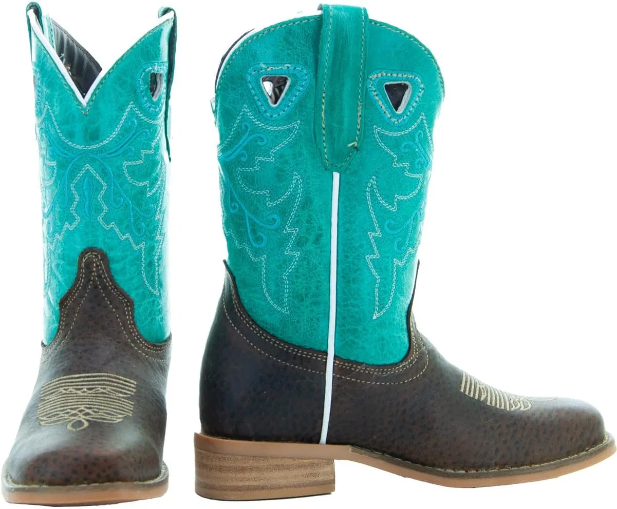 Детские ботинки для девочек с контрастным дизайном Soto Boots K3005, Turquoise-Rubber — фото 2