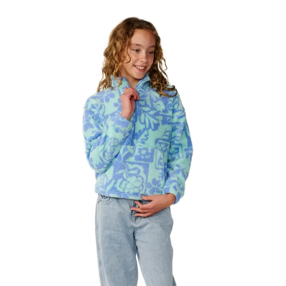 Детский свитшот для девочек с полузамком Rip curl Pacific Dreams, Blue