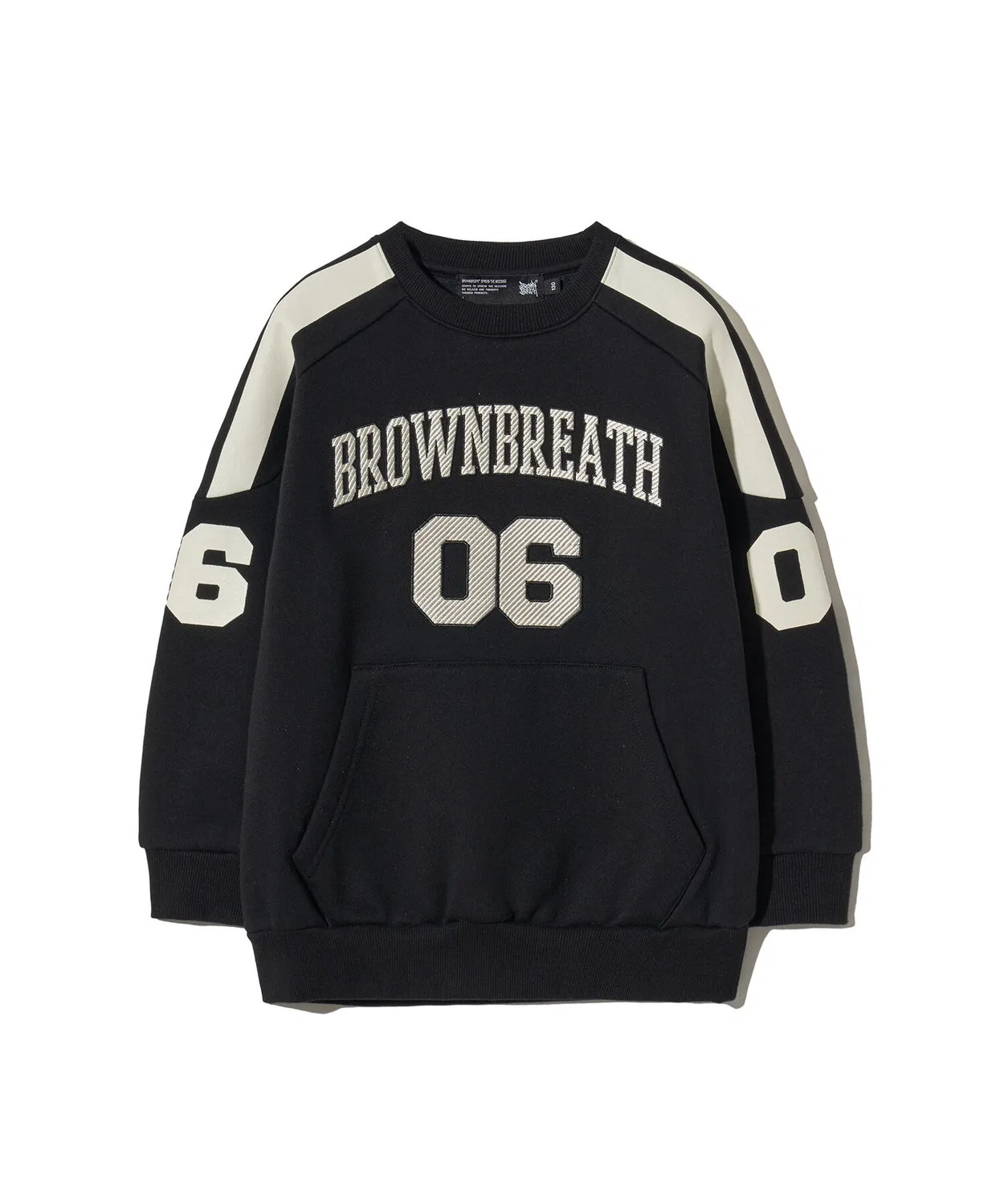Детский свитшот «Футбол 06» с начёсом чёрный от Brownbreath Kids — фото 2