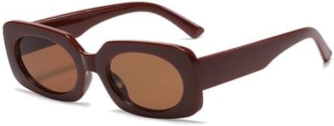 

Женские квадратные солнцезащитные очки, модные розовые солнцезащитные очки для мужчин, очки конфетных цветов, трендовые очки для женщин с защитой от УФ-излучения UV400 MTZJH, Brown