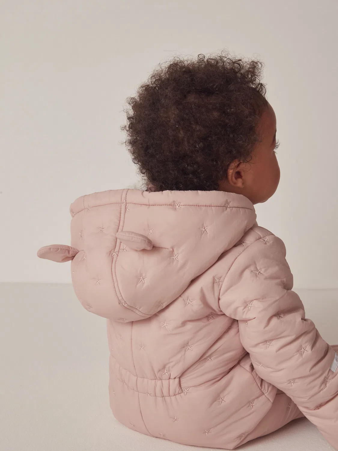 Комбинезон стеганый Star Quilted Pramsuit The White Company, розовый — фото 2