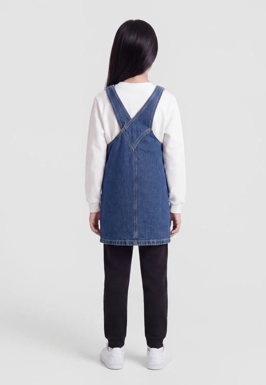 Короткое платье-спенсер Kmgcille - джинсовое платье Only Mini, Dark Blue Denim — фото 2