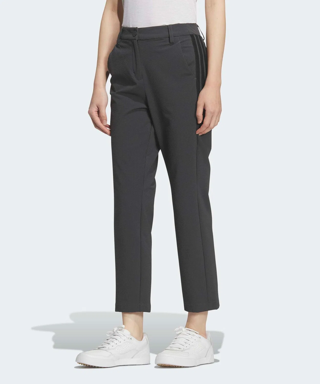 Женские брюки из сисакуера с принтом, модель Adidas Golf, Adidas, Black