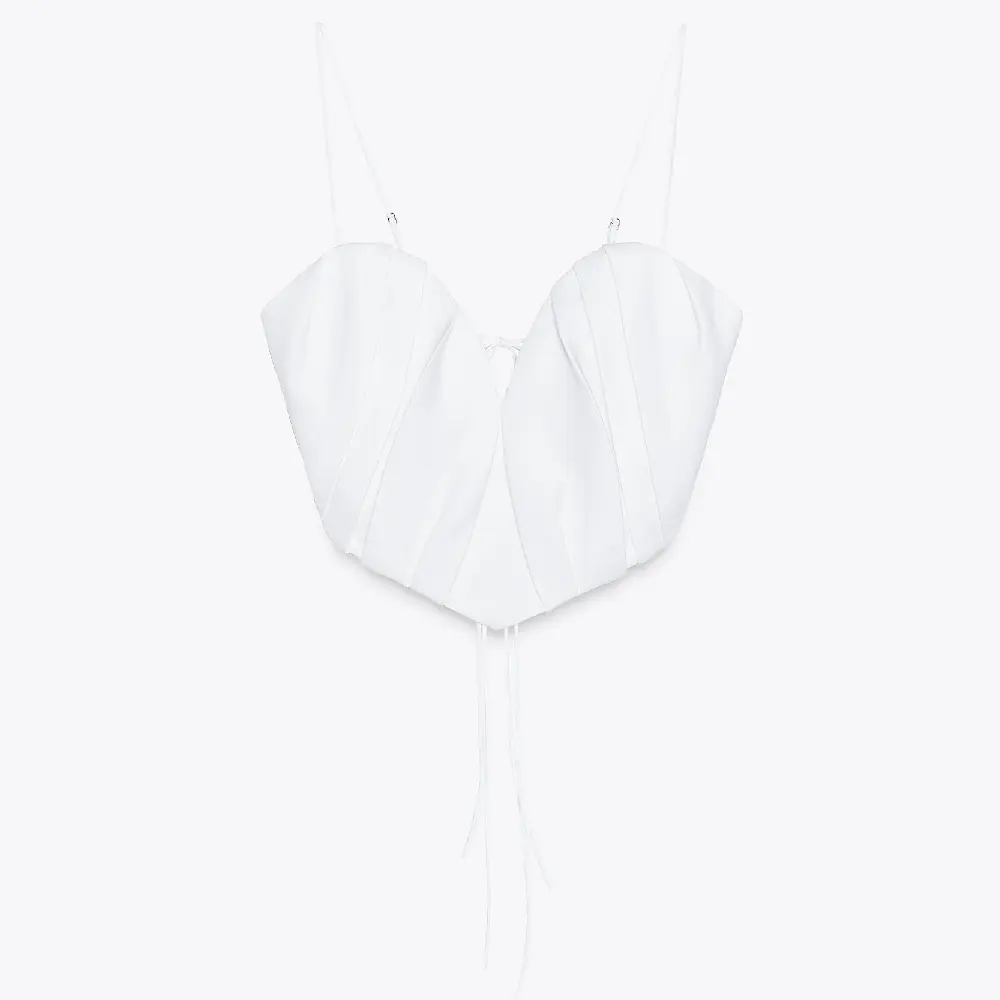 

Топ Zara Sweetheart Crop, белый