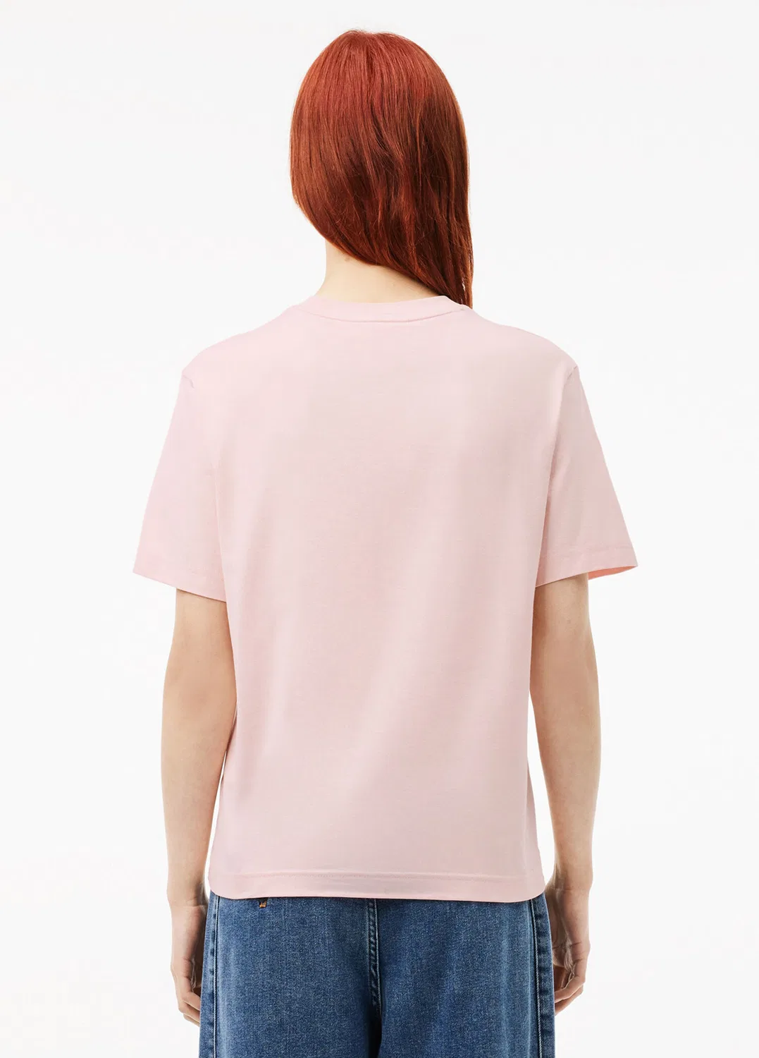 Футболка Lacoste Relaxed Fit, розовая — фото 4