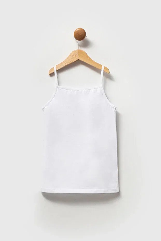 Детское для девочек топ на тонких бретелях U.S. Polo Assn., White — фото 3