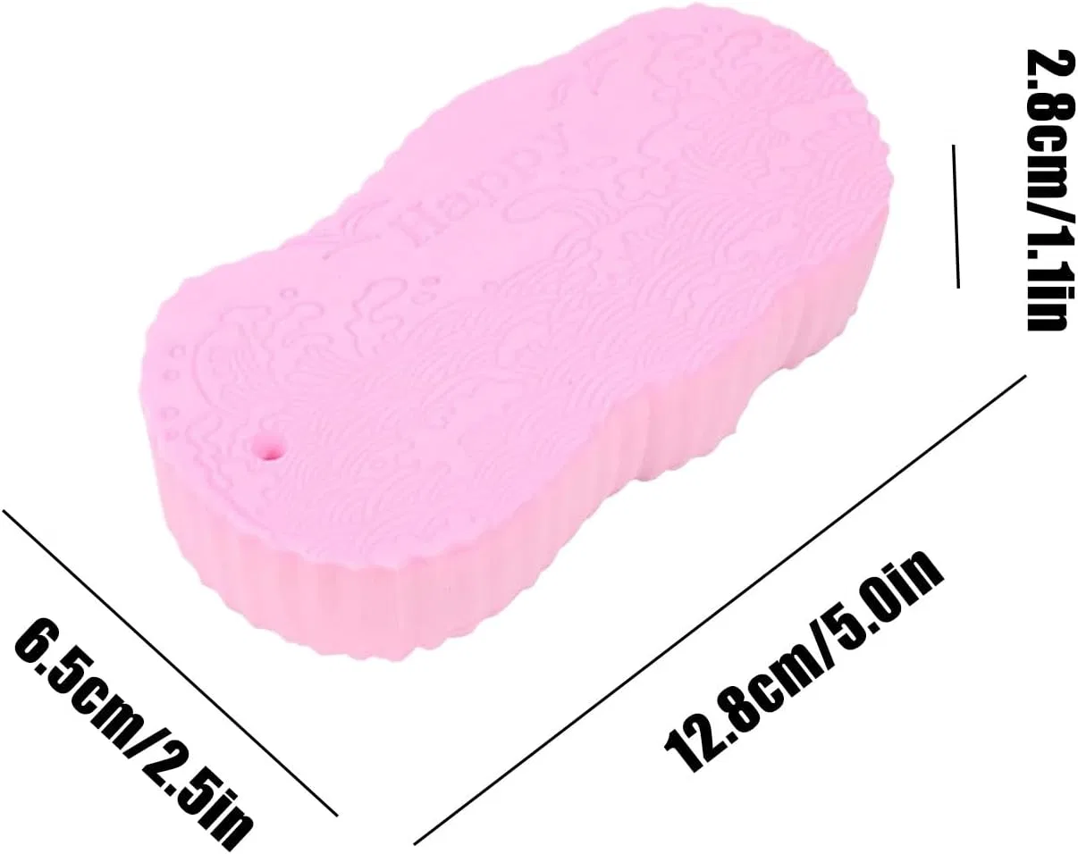 Скраб-губка для тела, Generisch, Розовый, 12.8x6.5x2.8 см — фото 2