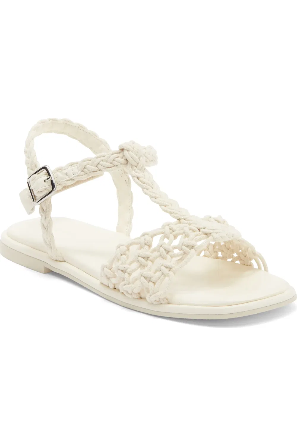 Детские сандалии T-strap с плетеными ремешками Mandi Nordstrom, Ivory
