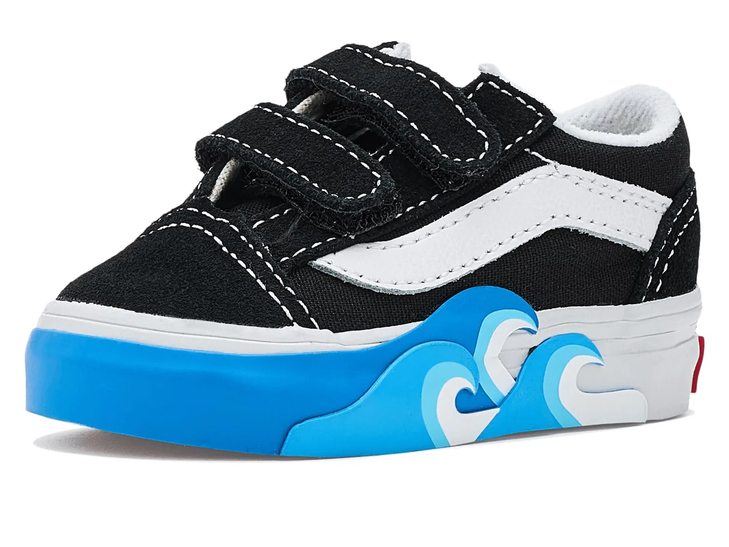 Кроссовки Old Skool V (для младенцев и малышей) Vans Kids, Black/Bright Azure