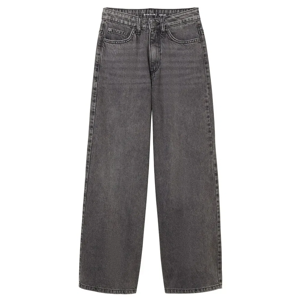 Детские джинсы для девочек с широкой штаниной Tom tailor 1041068, Grey