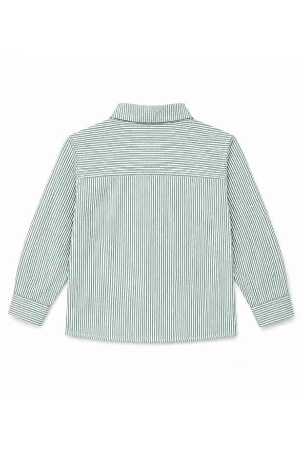Детская рубашка для мальчиков с длинным рукавом Isis baby boy striped shirt Outlet, Green — фото 4