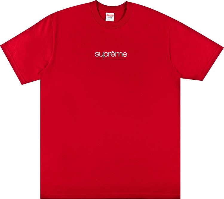 

Футболка Supreme Five Boroughs Tee 'Red', красный