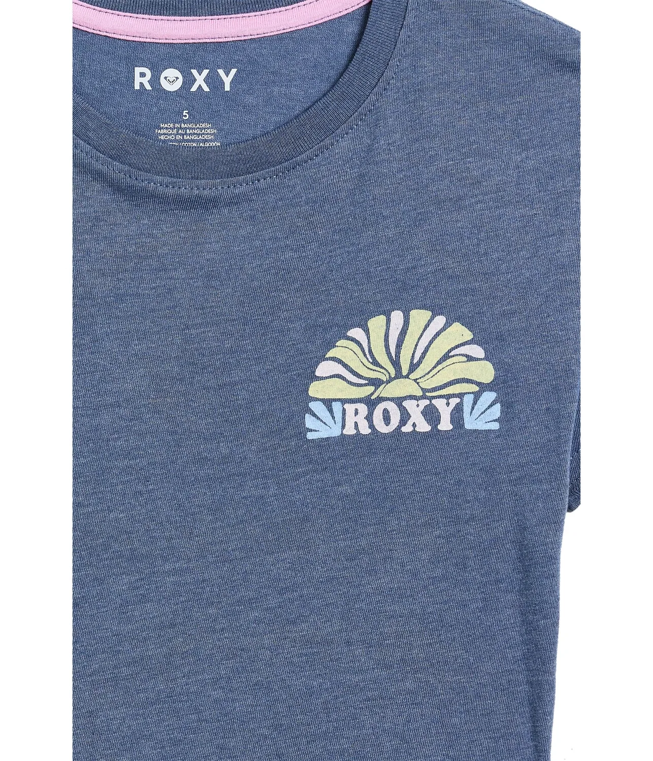 Футболка «Освободи свой разум» (для маленьких детей) Roxy Kids, Vintage Indigo Heather — фото 3