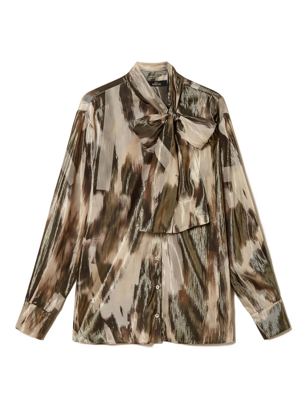 

Рубашка с принтом и галстуком-бабочкой TWINSET, коричневый