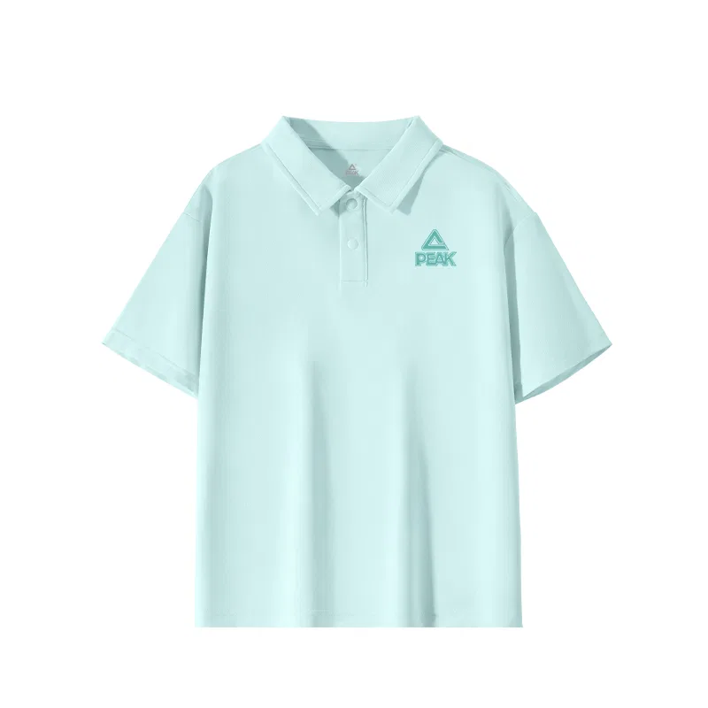 Футболка детская быстросохнущая с воротником-поло PEAK Aqua Green/PK — фото 4