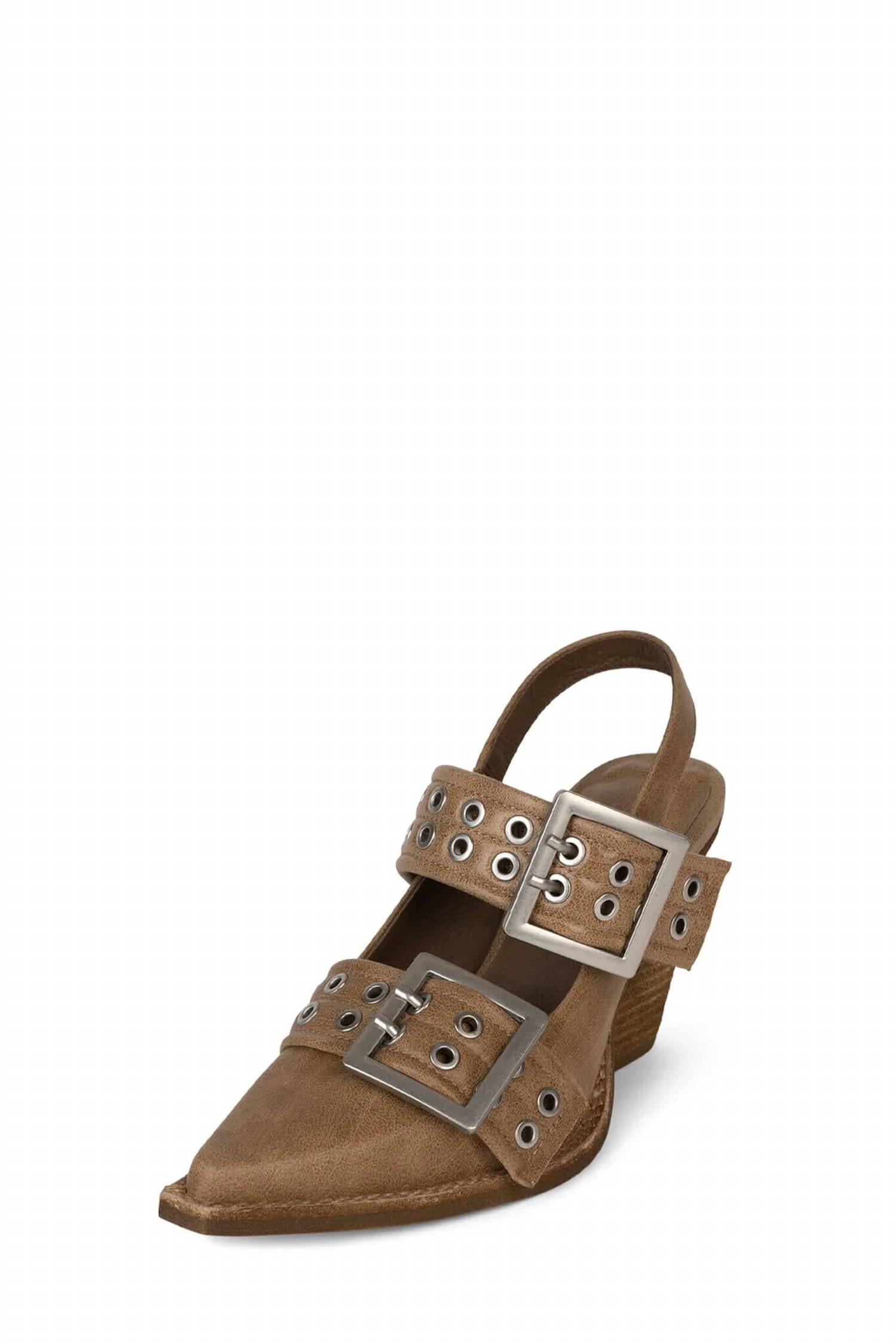 Женские туфли Carlie на каблуках цвета загара Jeffrey Campbell, Tan