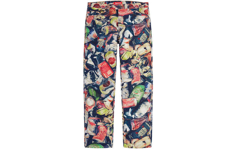 SS21 Джинсы унисекс многоцветные Supreme, цвет Multicolor