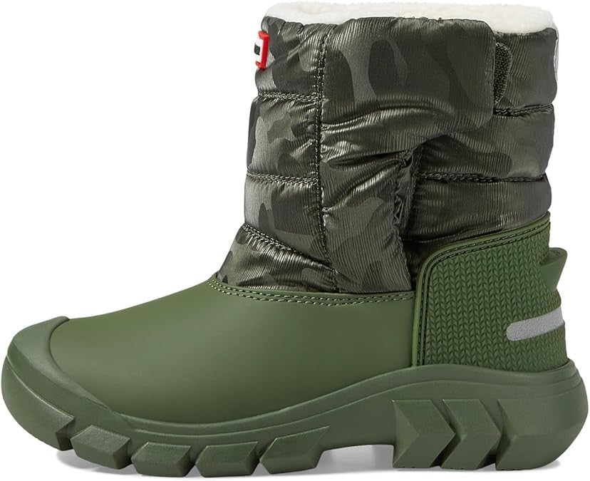 Детские зимние ботинки Hunter Intrepid Reflective Camo, зеленые, с подкладкой из искусственного меха, модель JOBB1813 — фото 2