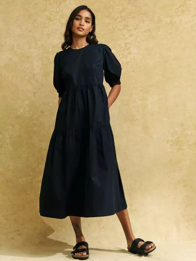 

Платье Nobody's Child Rochelle Organic Cotton Midi, черный