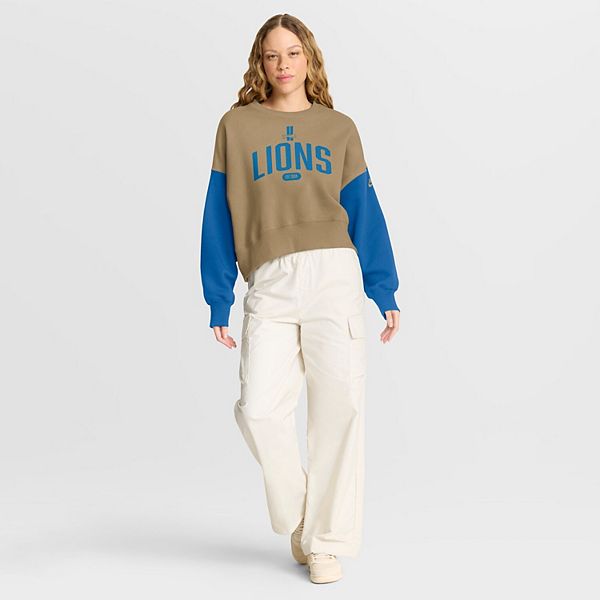 Женский свитшот Detroit Lions Oversized Rewind цвета загара Nike — фото 4