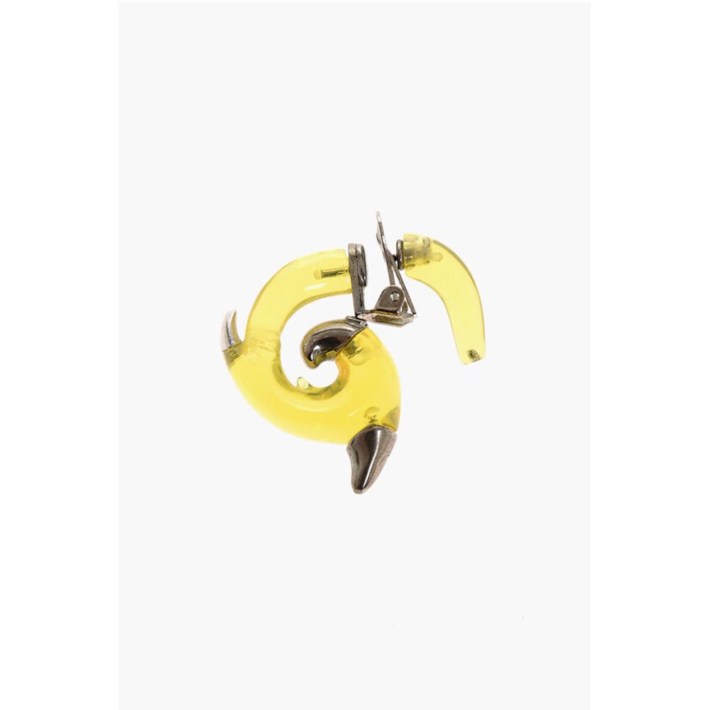 

Серьга FLAMES из металла и смолы Dsquared2, желтый