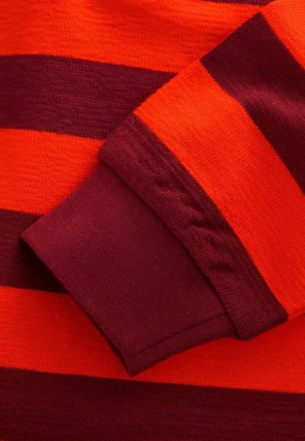 Регбийная рубашка-поло стандартного кроя Next, Brown Orange Stripe — фото 3
