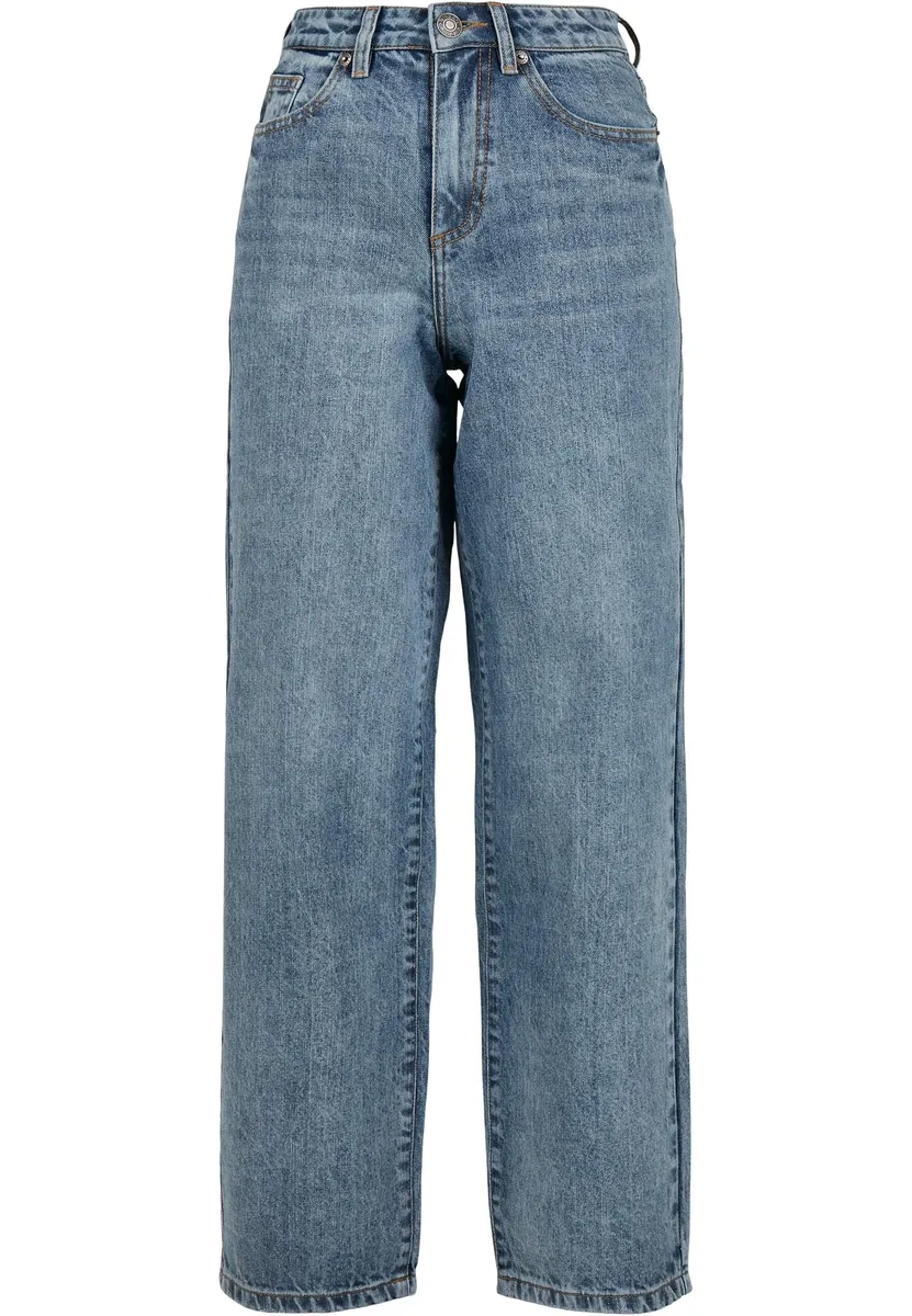

Удобные джинсы URBAN CLASSICS " Urban Classics Women's Ladies High Waist Denim Pants 90'S Wide Leg Denim Pants" (1 шт.), цвет Tintedlightbluewashed