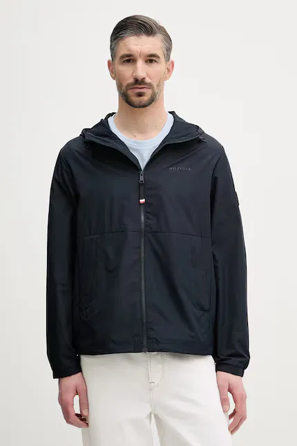 Куртка короткая с капюшоном Tommy Hilfiger, синий