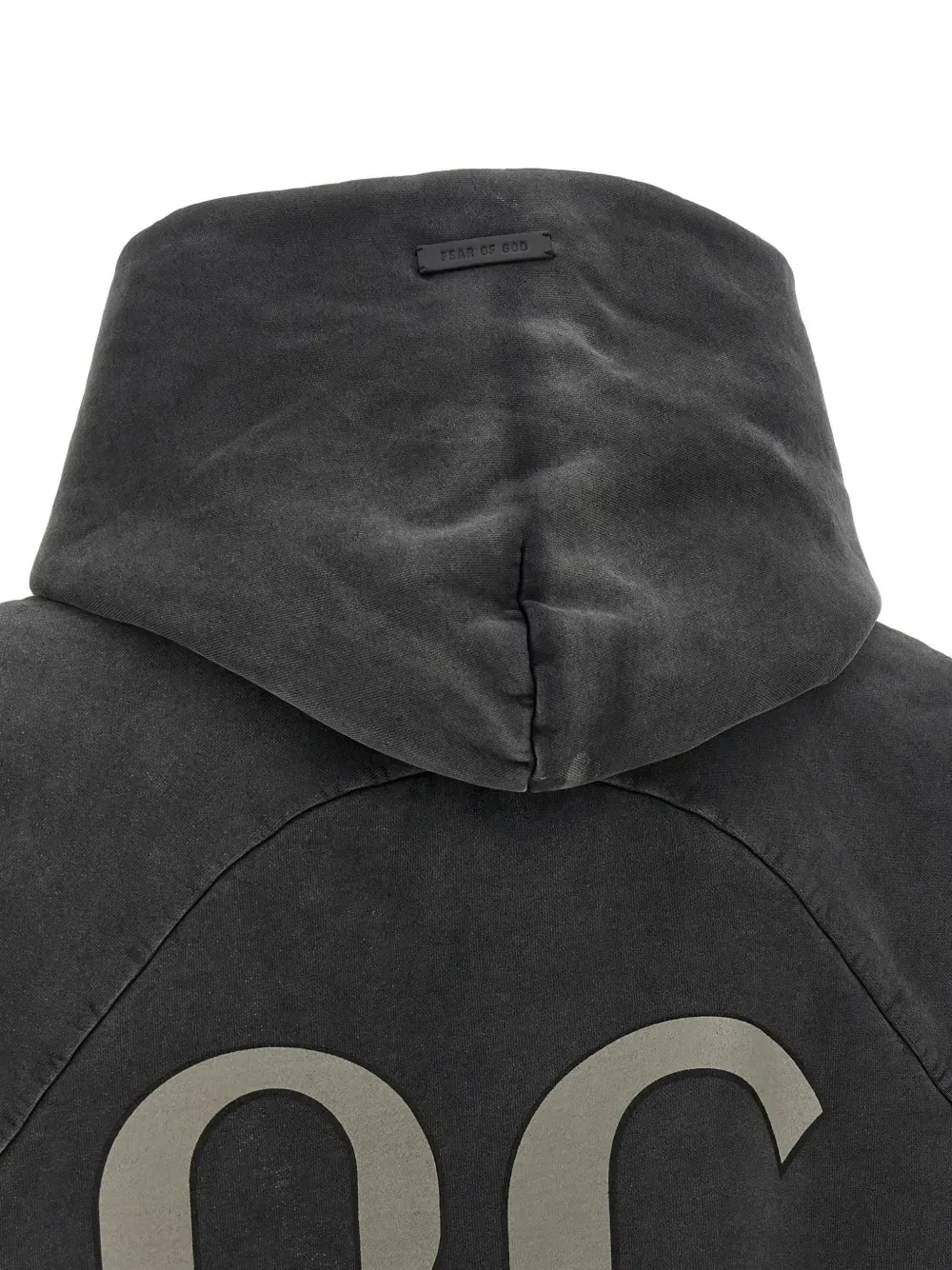 Худи из хлопка с графическим принтом Fear Of God, серый — фото 4