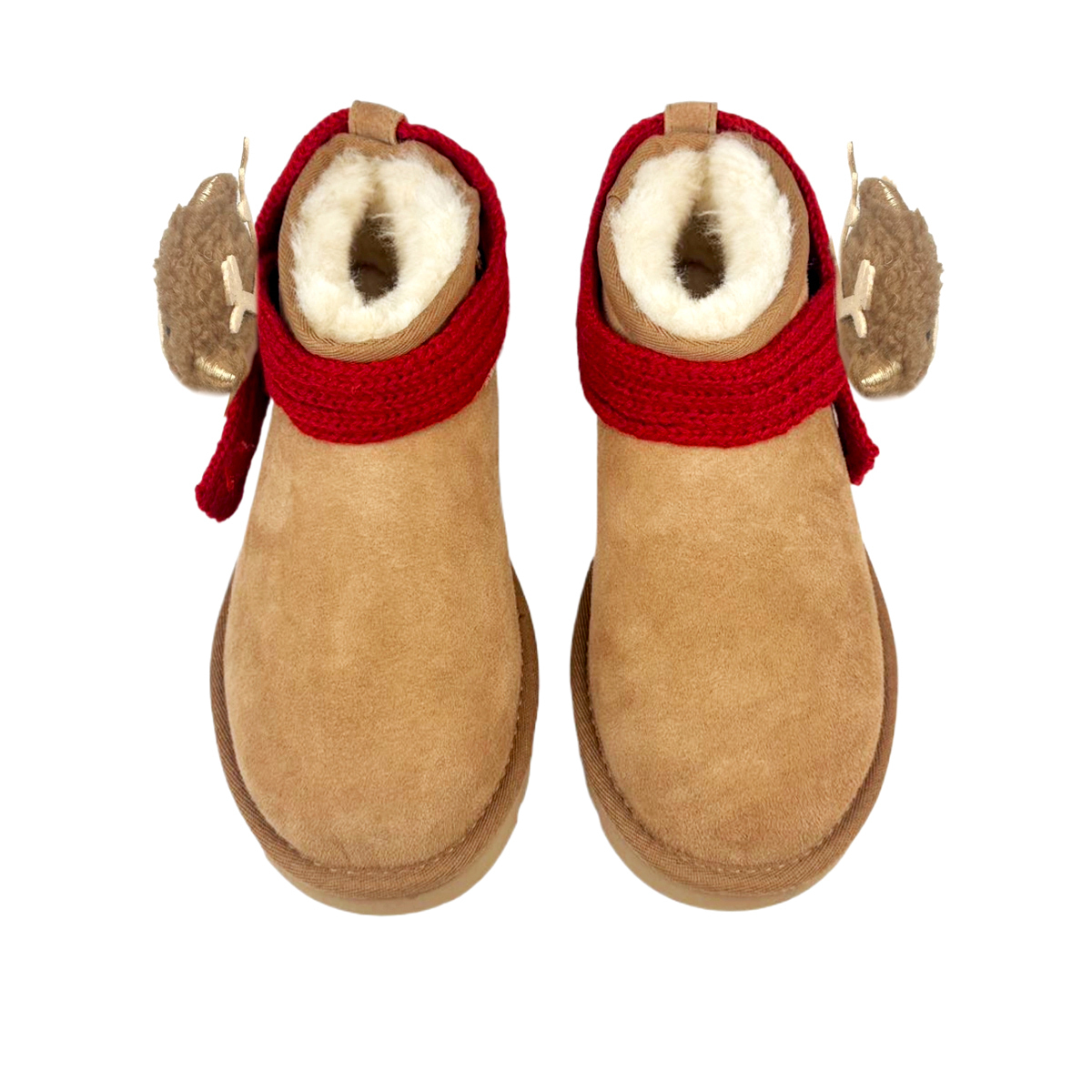 Ботинки Ugg Women's Classic Ultra Mini, каштановый/Рождественский олененок 2 — фото 4