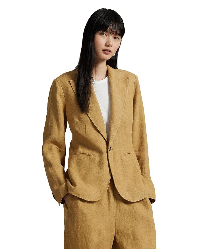 

Льняной блейзер Ralph Lauren, коричневый/бежевый