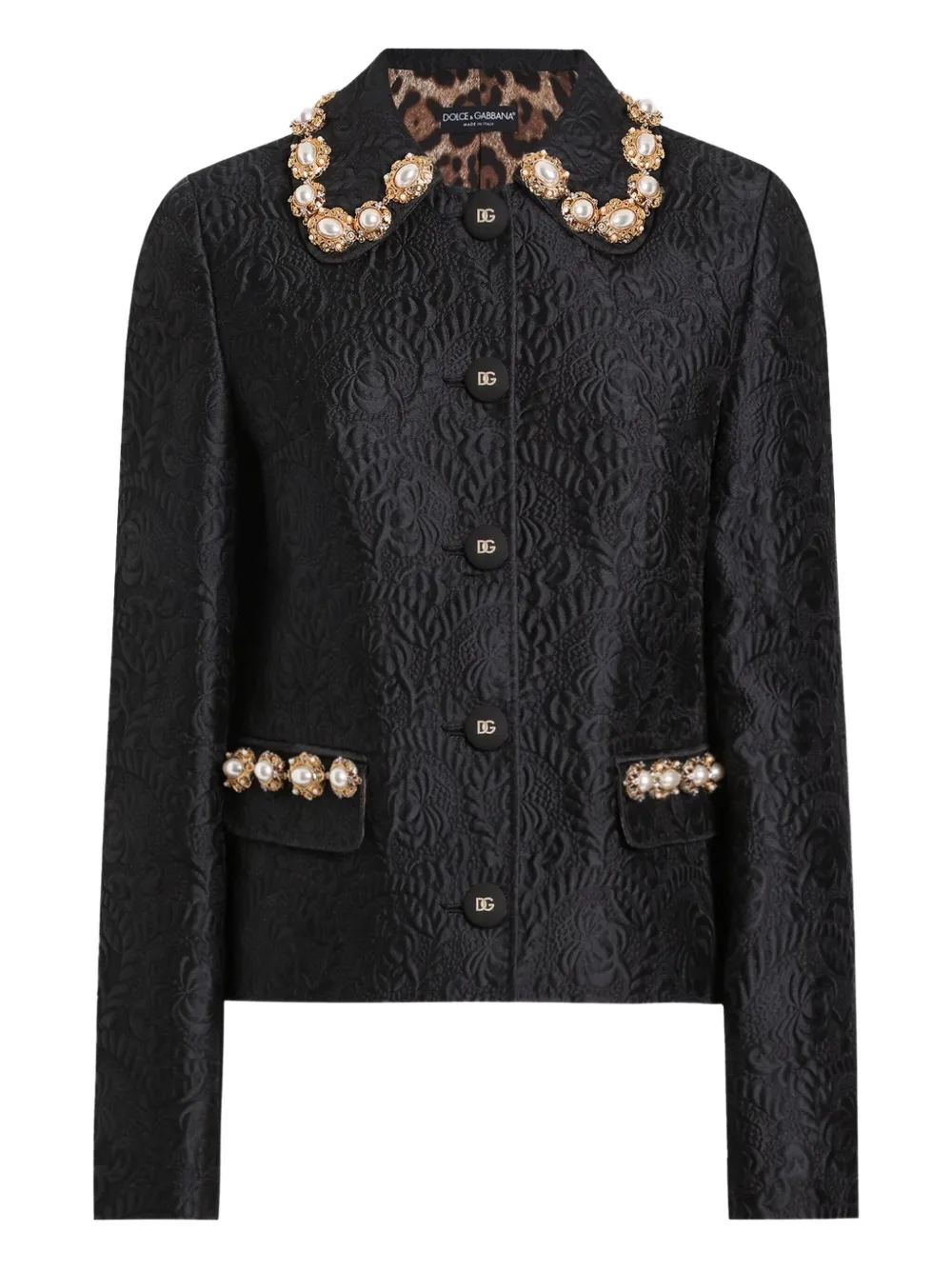 

Жаккардовая куртка DOLCE & GABBANA, черный